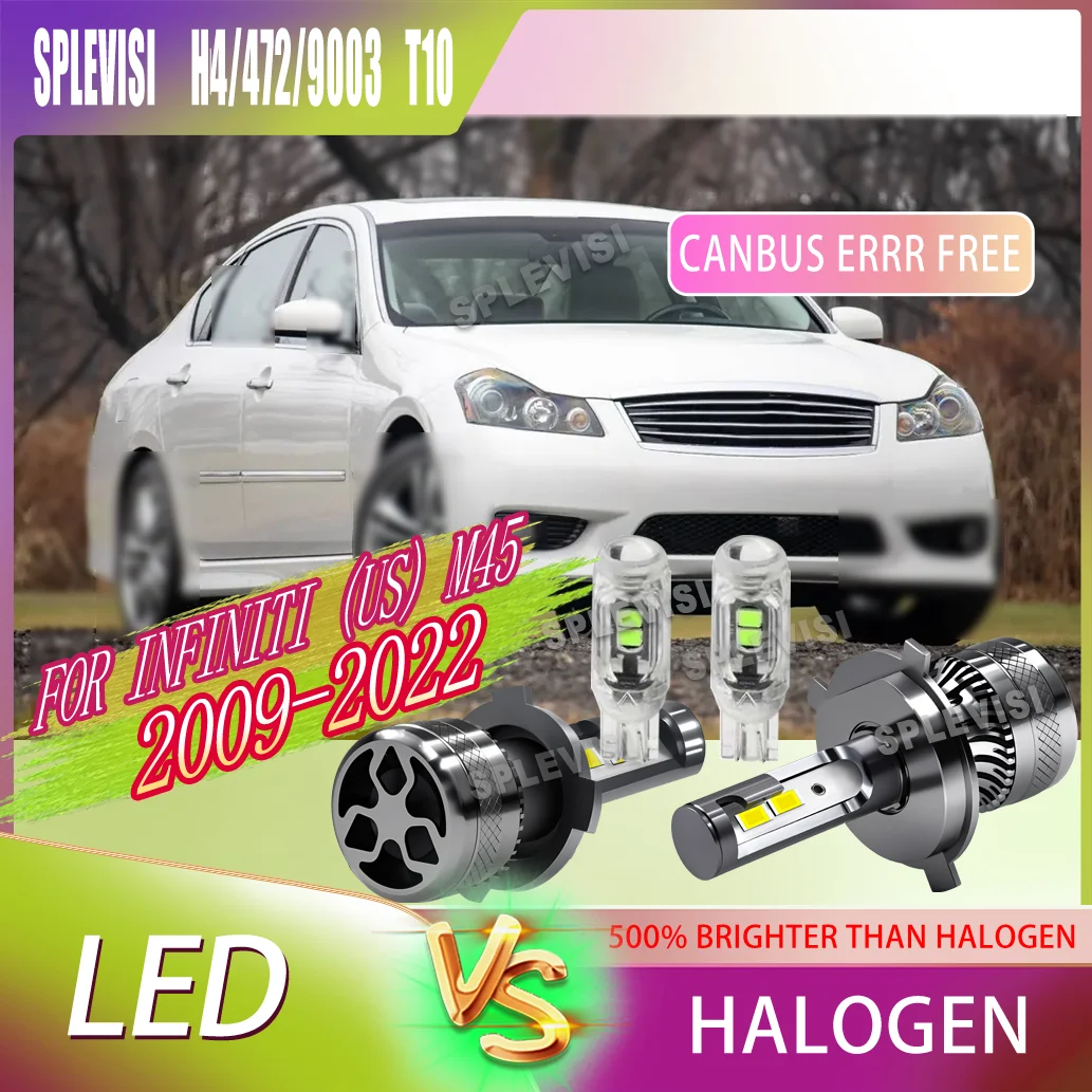 LEDs ideal for all-season driving 500% more light output For INFINITI (US) M45 2009 2010 2011 2012 2013 2014 2015 2016 2017-2022