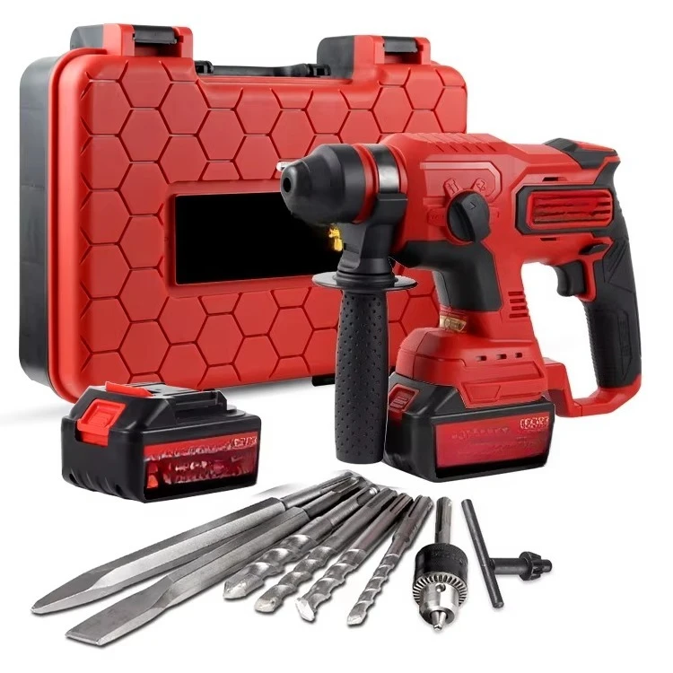 

B Электрическая аккумуляторная дрель Электрическая бесщеточная ударная дрель 21 В Набор электроинструментов