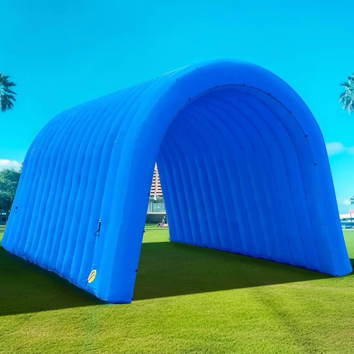 16FT Inflatable Tunnel Entrance with Built-in Blower – Blow up Sports Tunnel Tent for Football Events, Business Advertising, Exh