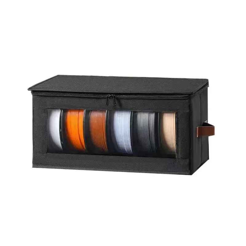 3D-Drucker Filament-Aufbewahrungstasche, feuchtigkeitsbeständiger Organizer mit transparentem Fenster für 1kg PLA PETG TPU ABS Spulen, faltbare Tragetasche