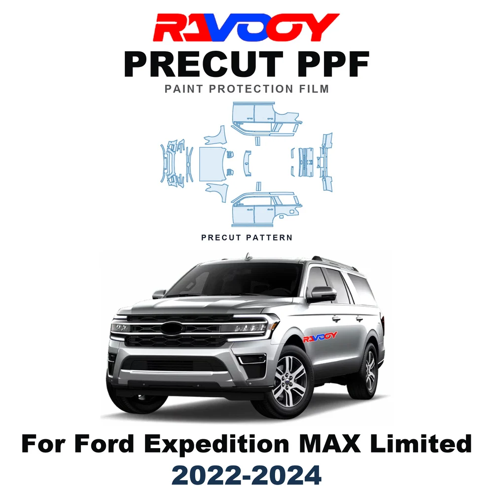 Precut PPF For Ford Expedition MAX Limited 2022-2024 8.5mil TPU Paint Protection Film Hood Bonnet Bumper Headlight Self-Healing