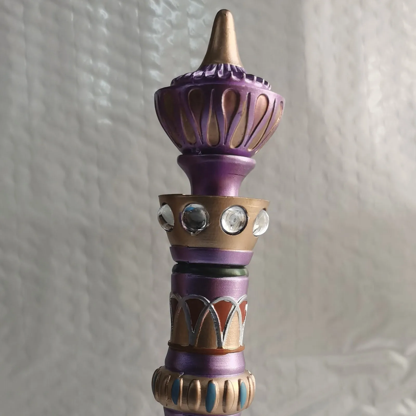 

I Dream Of Jeannie Bottle From Mario-Della Casa-Second Season MIRRORED Purple Bottle!Pagoda Spirit Bottle resin Decoration