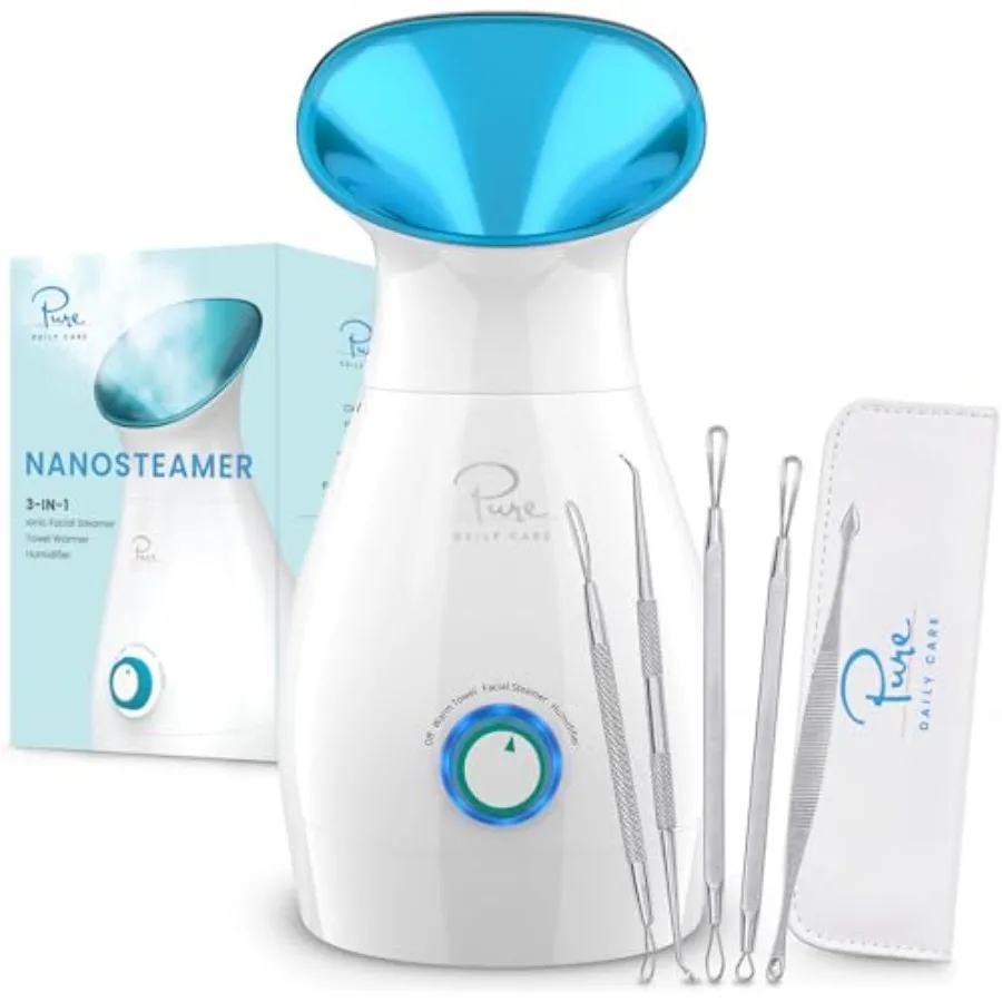 

Паровая система Pure Daily Care NaSteamer 3-в-1 с ионизацией и точным контролем температуры для профессионального очищения лица в домашних условиях