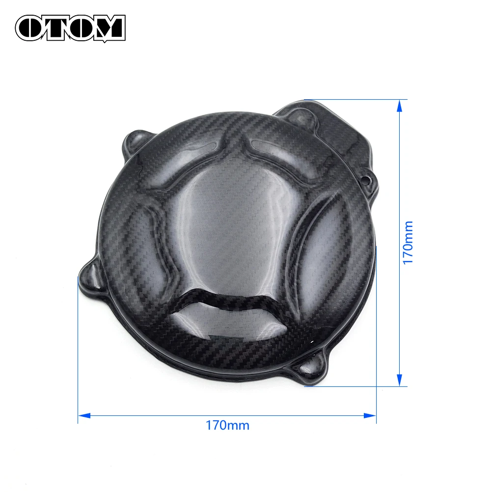 OTOM 2023 Motorcycle Ignition Cover Magnetic Motor Stator Guard Carbon Fiber Protector For GASGAS TXT 125/250/280/300 Off-road