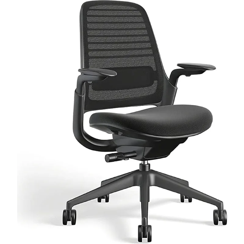 Series 1 Office Chair - Ergonomic Work Chair with Wheels for Carpet - Helps Support Productivity - Weight-Activated Controls