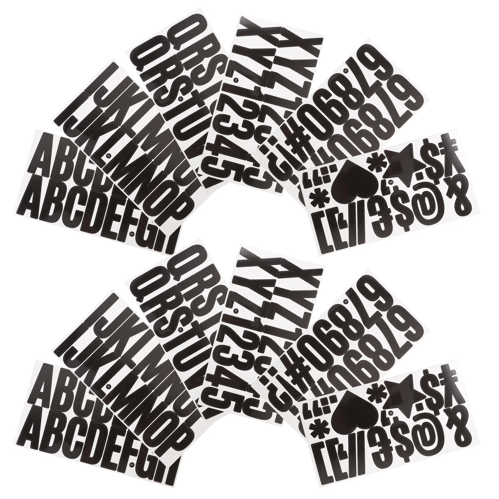 

2Sets Adhesive Letter Stickers Clear Printed Alphabet Decals for Mailbox Numbering Home Address Identification Outdoor Indoor