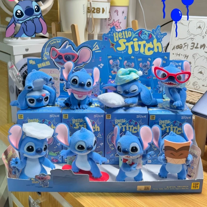 Genuine TOPTOY Stitch Blind Box Hello Stitch Series Kawaii Mystery Box Figures Ornament Cute Birthday Gifts Kids Toys In Stock