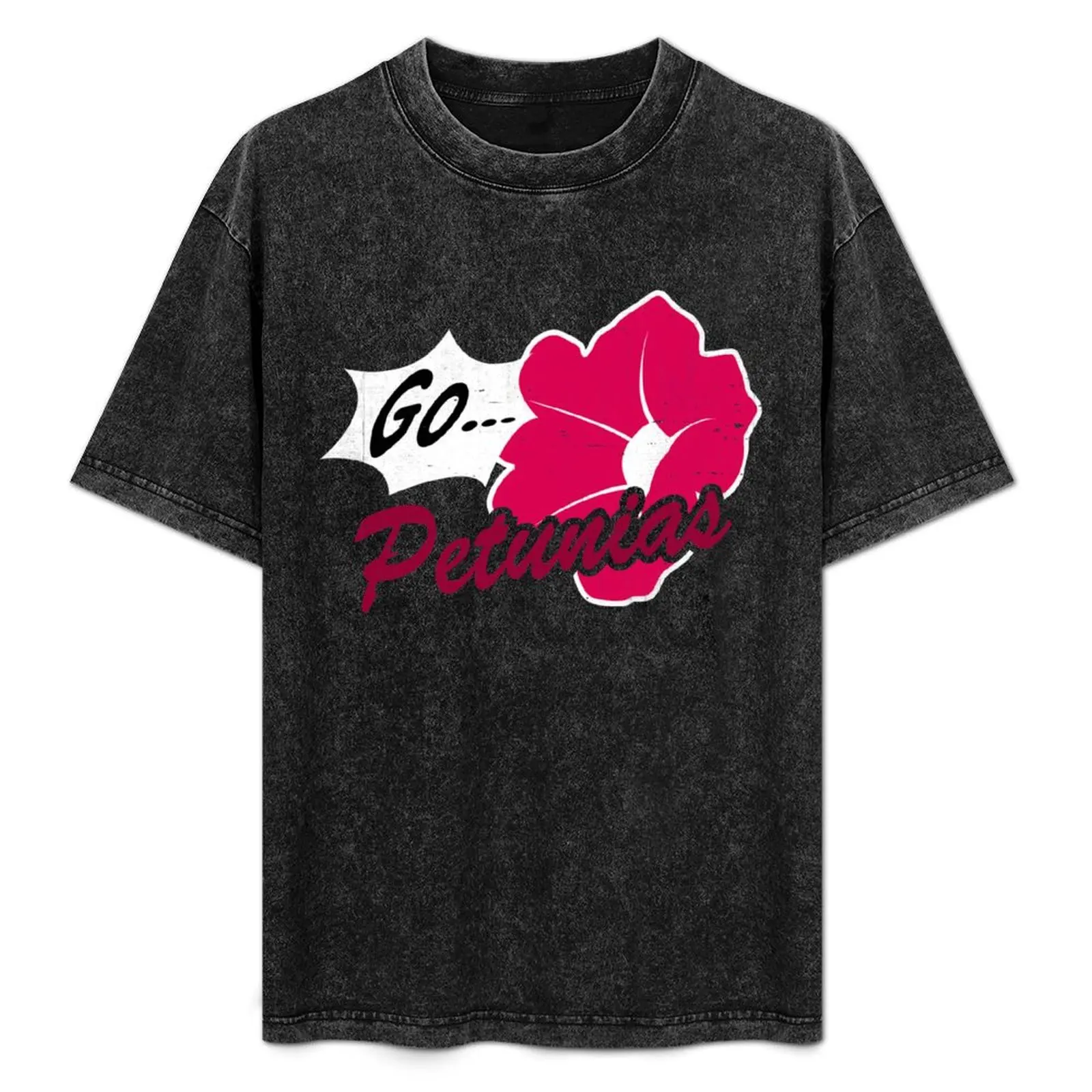 

Evans Losers Go Petunias T-Shirt Fashion Casual Short Sleeve Top