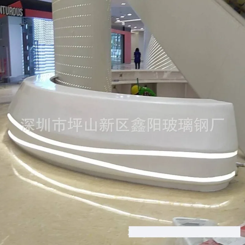 

Creative FRP front desk, various special-shaped workbenches, sales department, FRP paint, front desk, reception desk