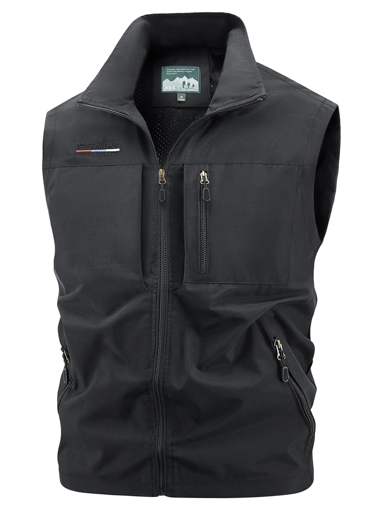 

Men's Stand-Up Collar Multi-Pocket Vest, Breathable and Durable Outdoor Vest, Features Convenient Zipper Design and Three-Dimensional Storage, Suitable as a Father's Day Gift and a Practical Item for Outdoor Enthusiasts