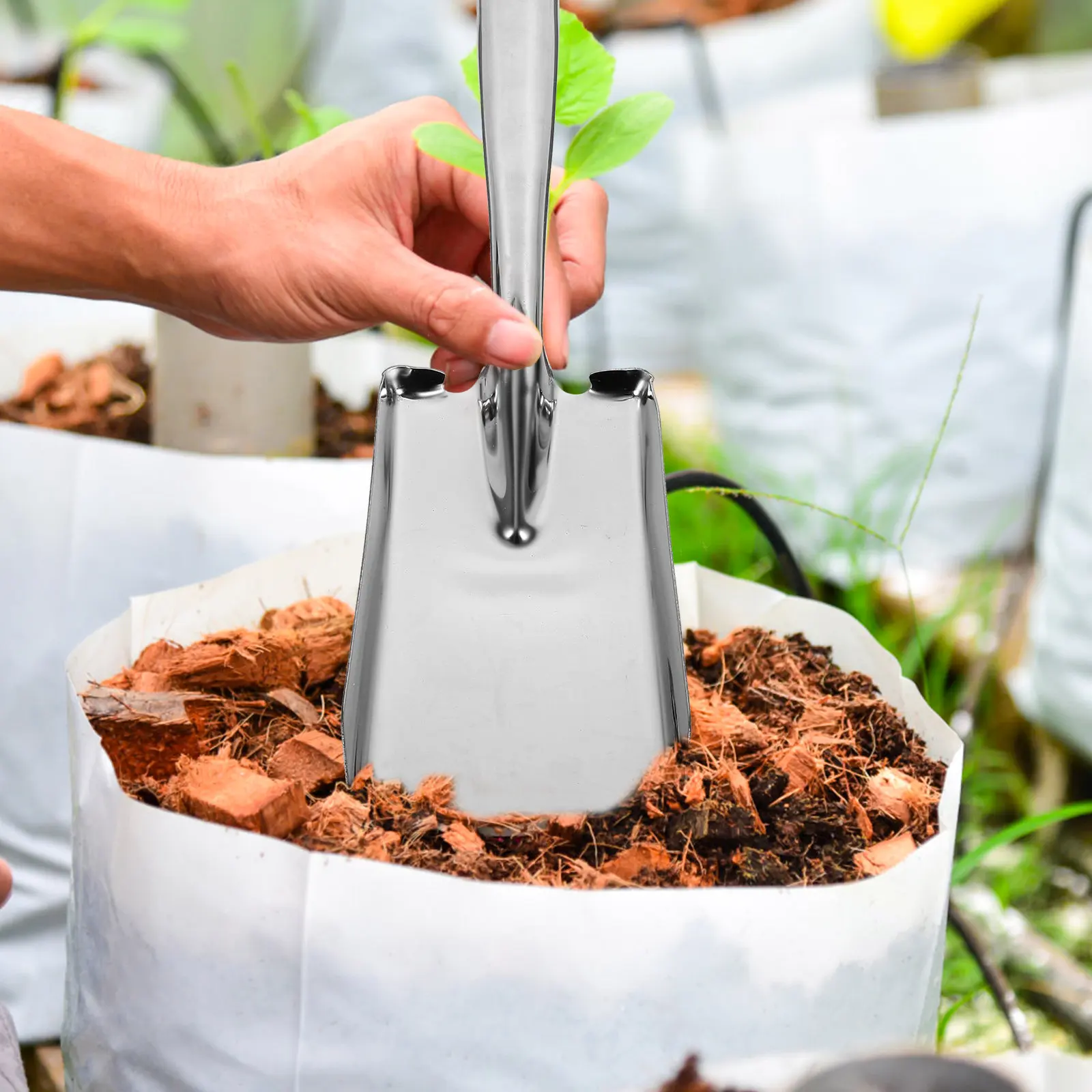 

Многофункциональная лопатка из высококачественной нержавеющей стали для садоводства: посадки, пересадки, прополки, культивирования овощей и цветов, для дома