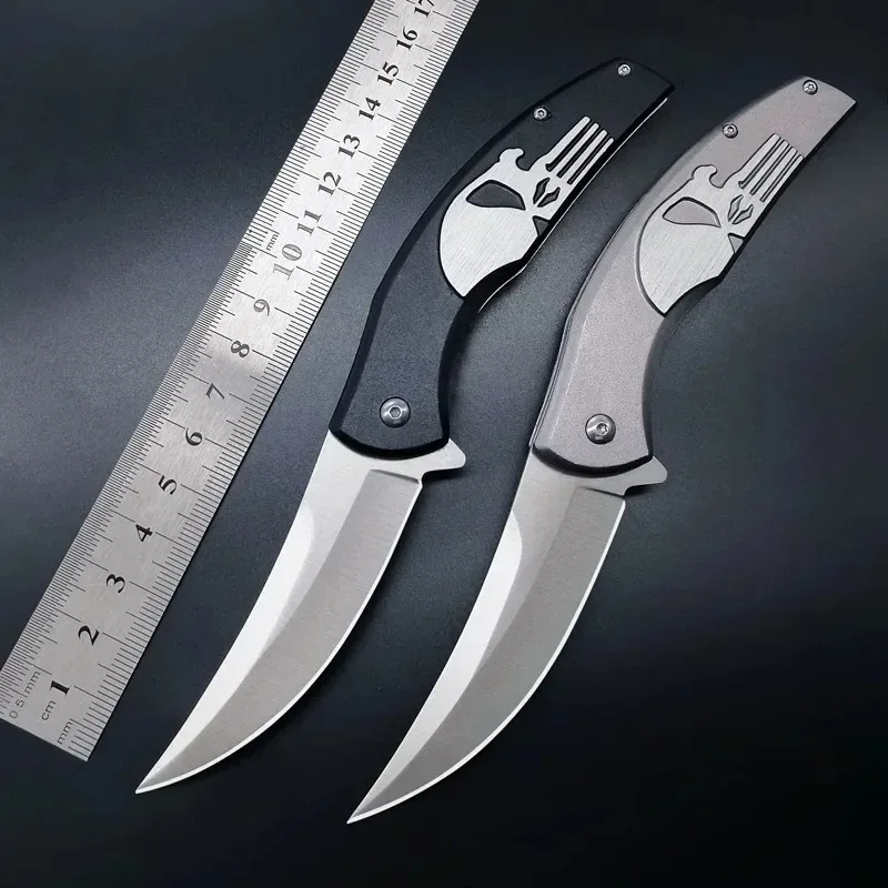 

Mighty and cool Gulu head outdoor folding knife, new exquisite curved knife, wilderness sharp self-defense folding knife