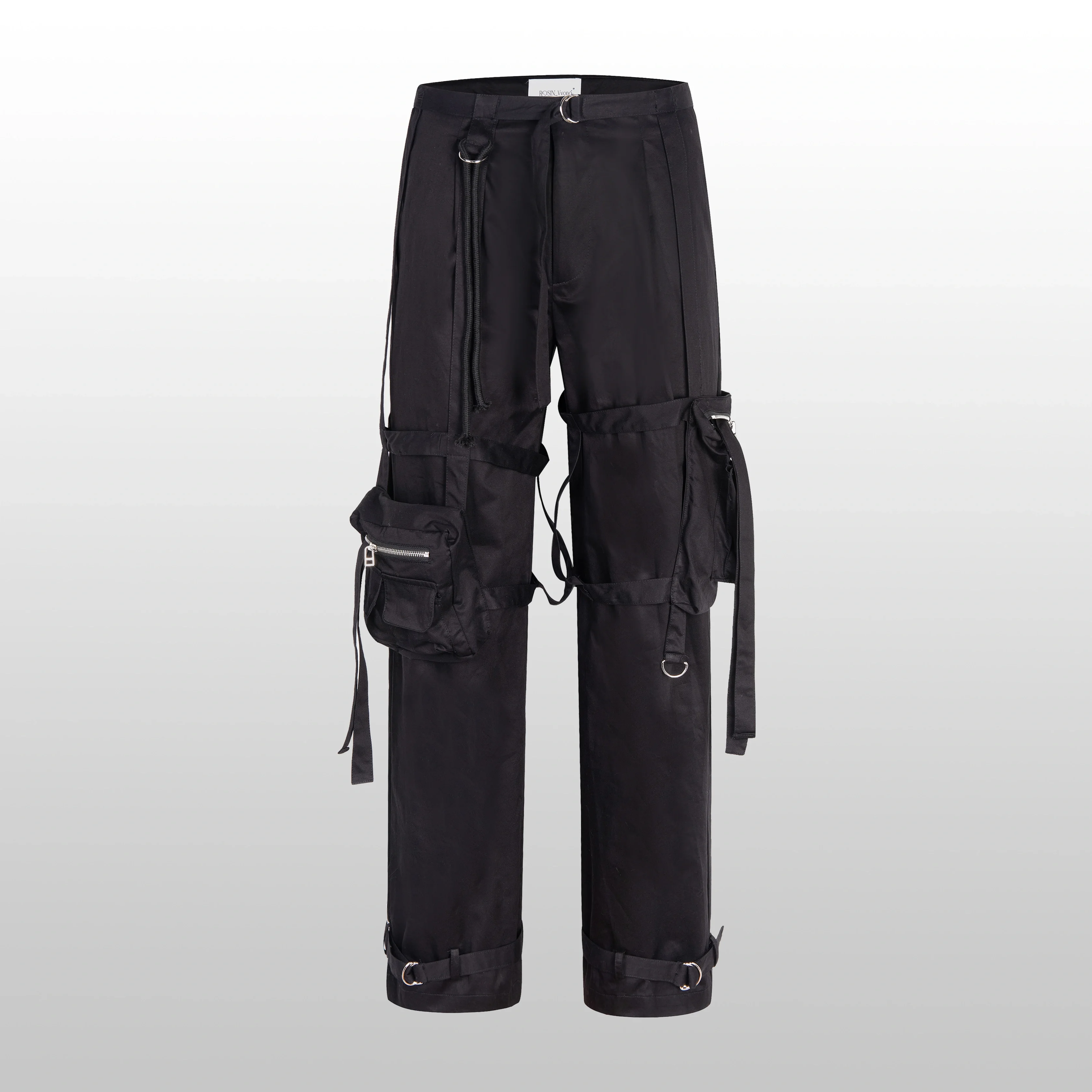 27-46 2026 roupas masculinas e femininas estilista de cabelo moda destacável bolso grande ferramentas funcionais calças retas plus size trajes