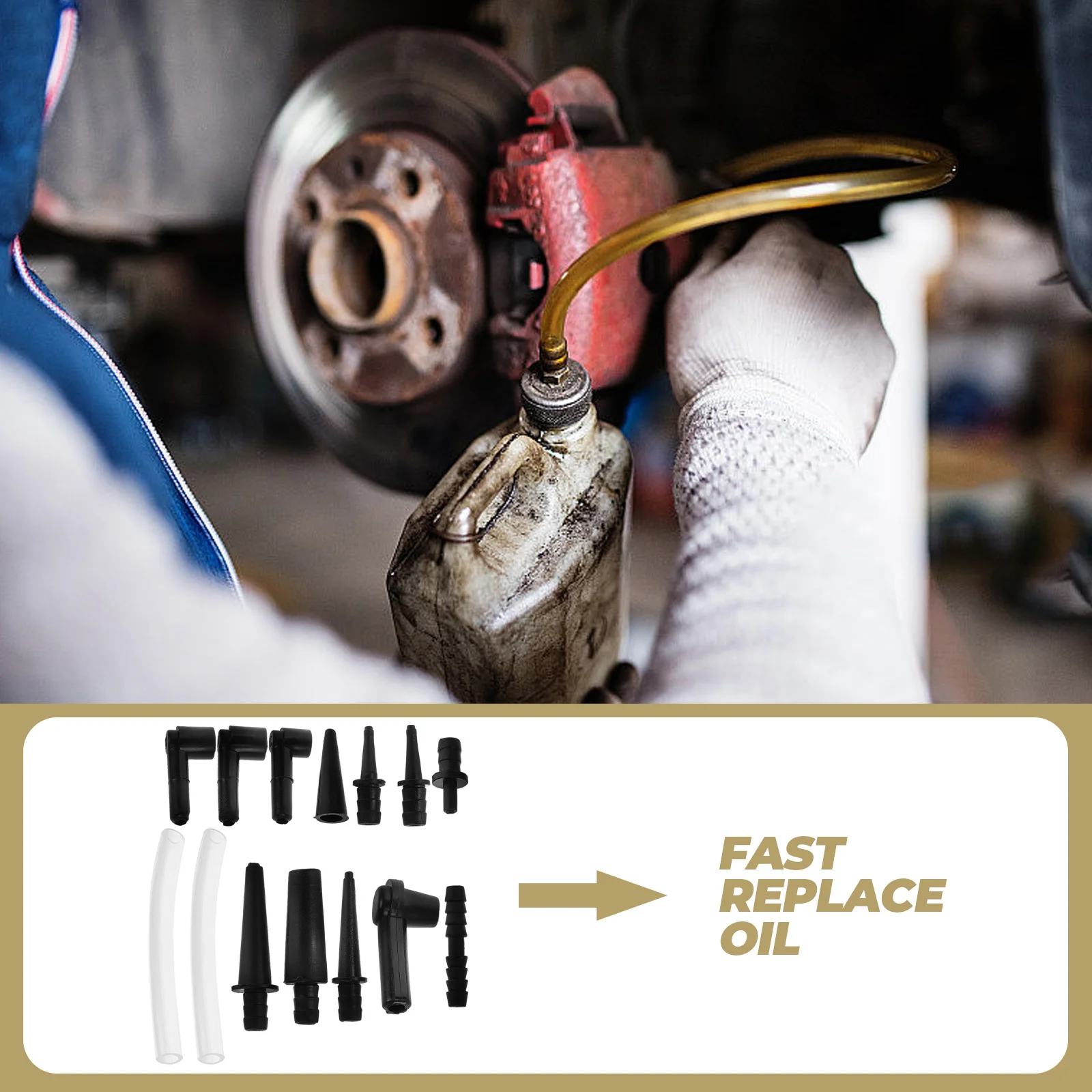 1Set Adaptor Pengganti Cairan Rem 4Mm 5Mm 8Mm Koneksi Cepat Mudah Digunakan Aksesori Mobil Truk Pengganti Cairan Rem
