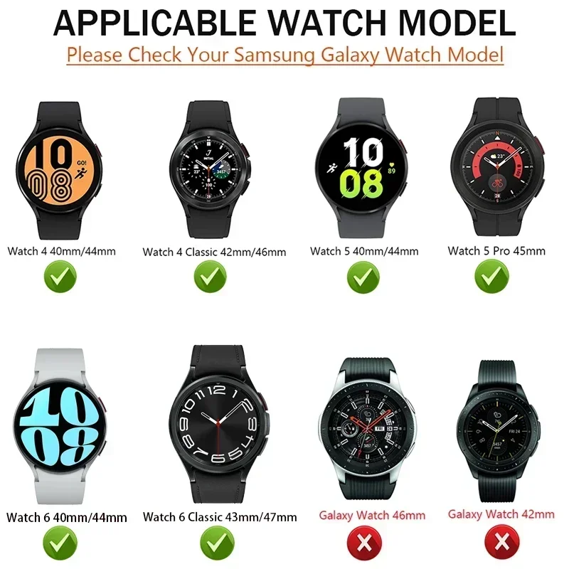 Correa de reloj para Samsung Galaxy Watch 6, pulsera de resina transparente de 44mm y 40mm, Correa para galaxywatch 5, 45mm, sin huecos, pulsera con extremo curvo