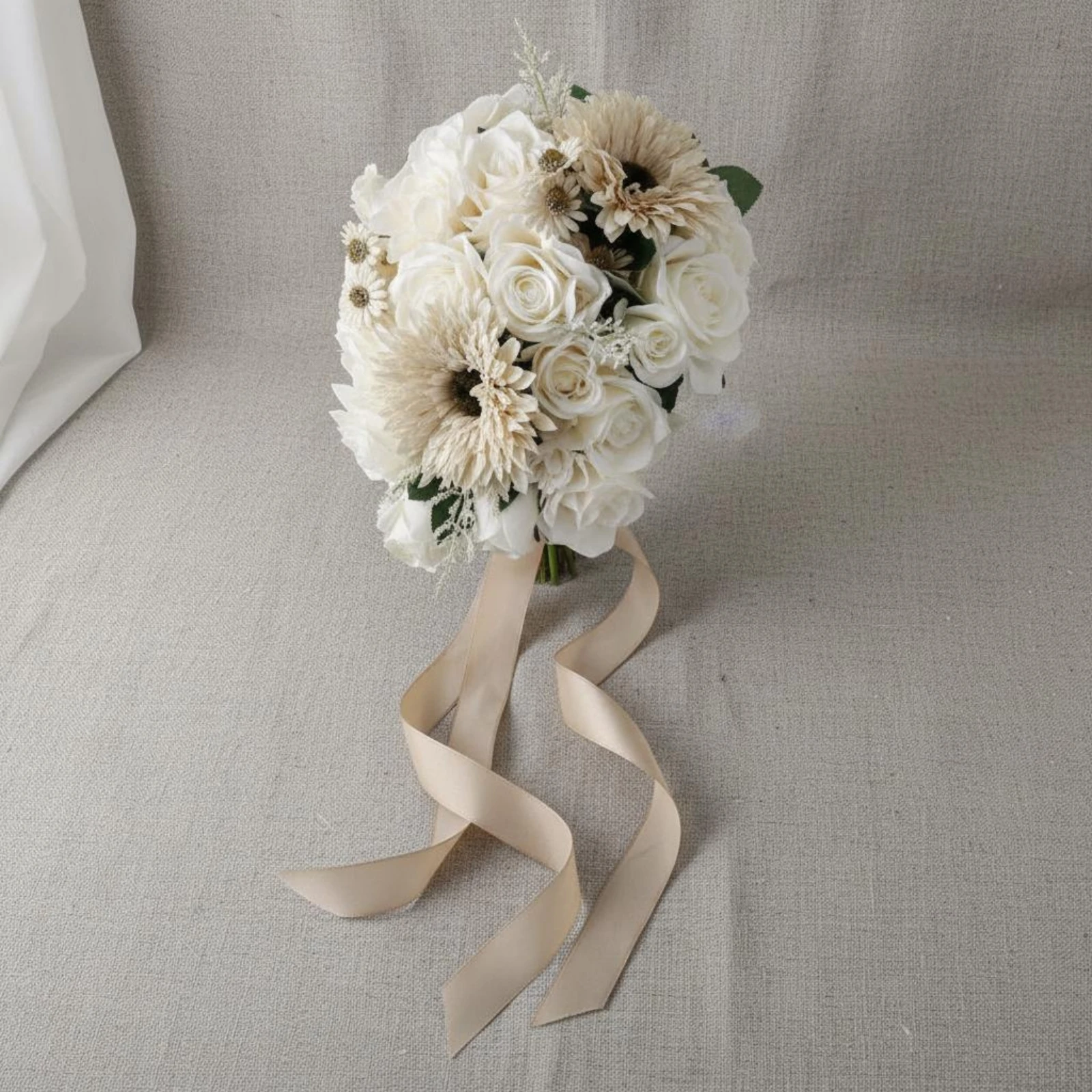 Teardrop Bridal Flower Arrangement Photo Prop Artificial Wedding Flower Arrangement Party Decoration Ready to Use Romantic