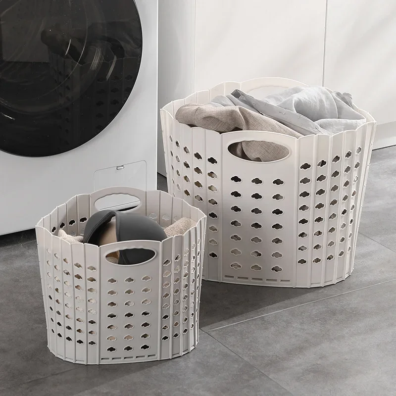 Foldable Laundry Basket Save Space Washing Machine Hanging Dirty Clothes Storage Basket Mildew Proof Large Storage Basket