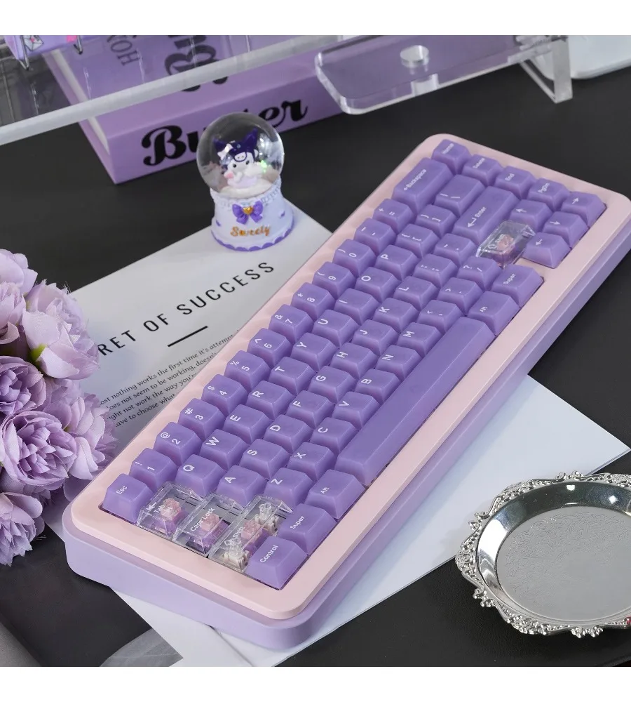 PC mechanical keyboard keycaps customized magnetic axis original black gray/white/blue/pink/purple/green/coffee fog