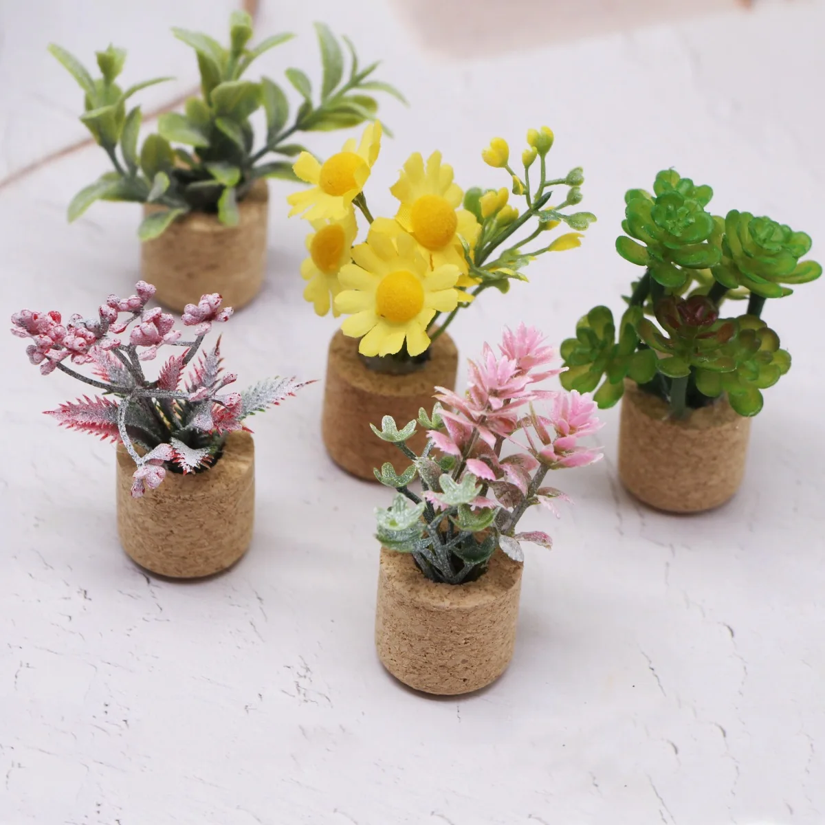 Hot Sale! Miniature Succulent with Magnet, Car & Home Decor, Fridge Magnet Plant Model