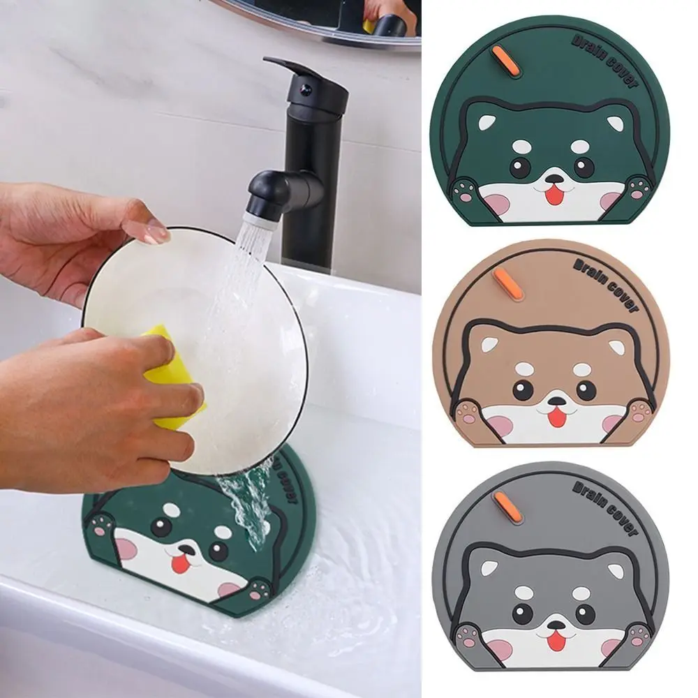 Cartoon Cat Sewer Floor Drain Cover Anti-insect Anti Odor Deodorant Cover Anti-blocking Floor Drain Pad for Bathroom&Kitchen