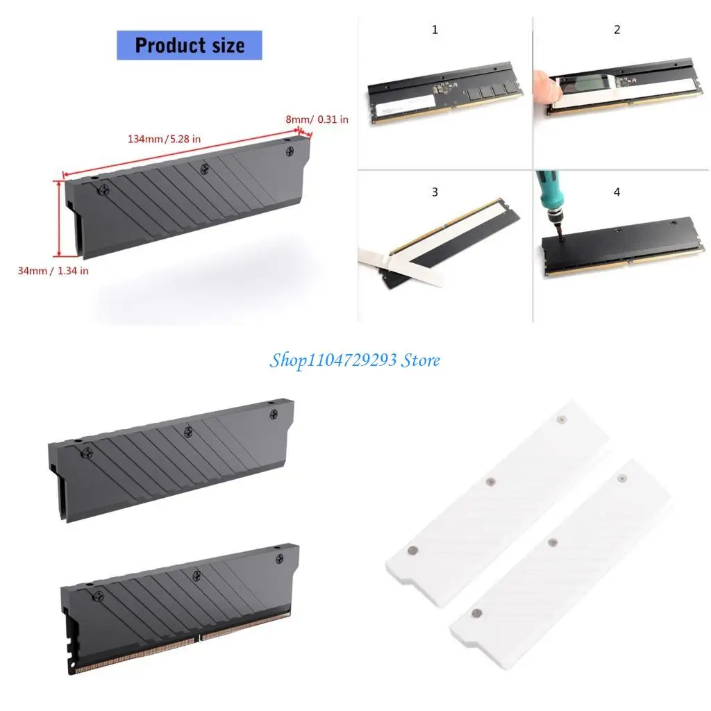 

Y2GD DDR5 Memory Heatsink Aluminum Cooling Shield Thermal Dissipation For Computer