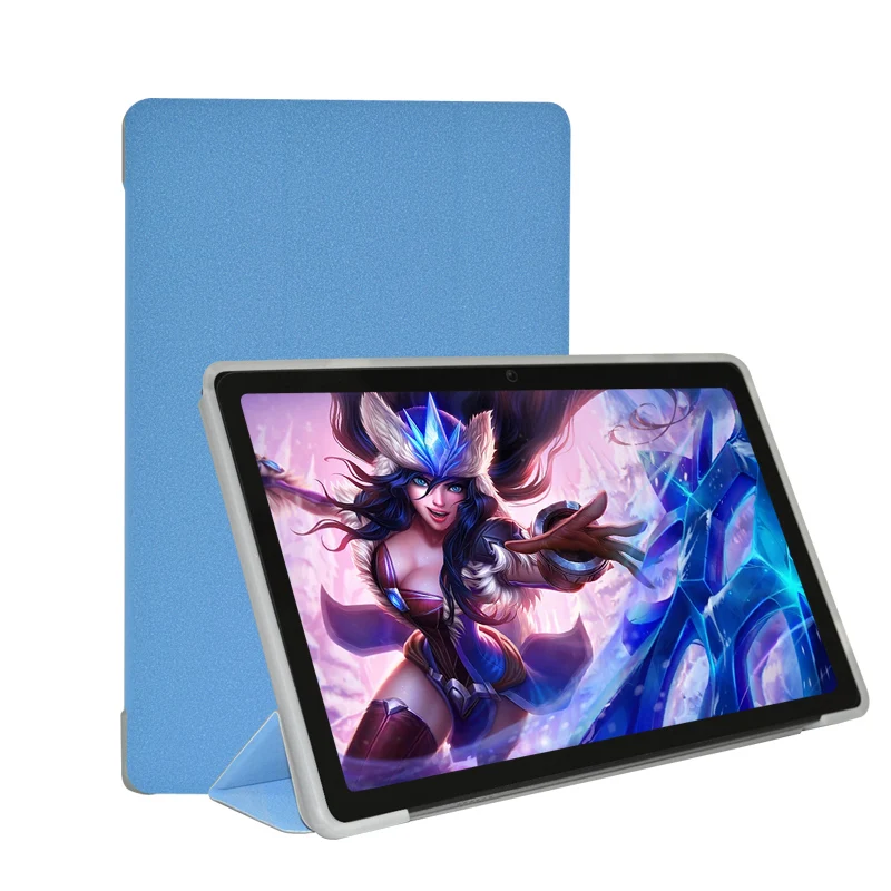 Casing Ultra tipis untuk Teclast T40 Plus 2021 Tablet baru tri-fold Stand Cover Frosted transparan Shell untuk T40PLUS Fundas + Gift