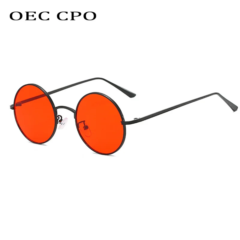 OEC CPO 클래식 남성 라운드 선글라스, 여성 금속 프레임 UV400 태양 안경, 남성 여성 패션 안경 O90