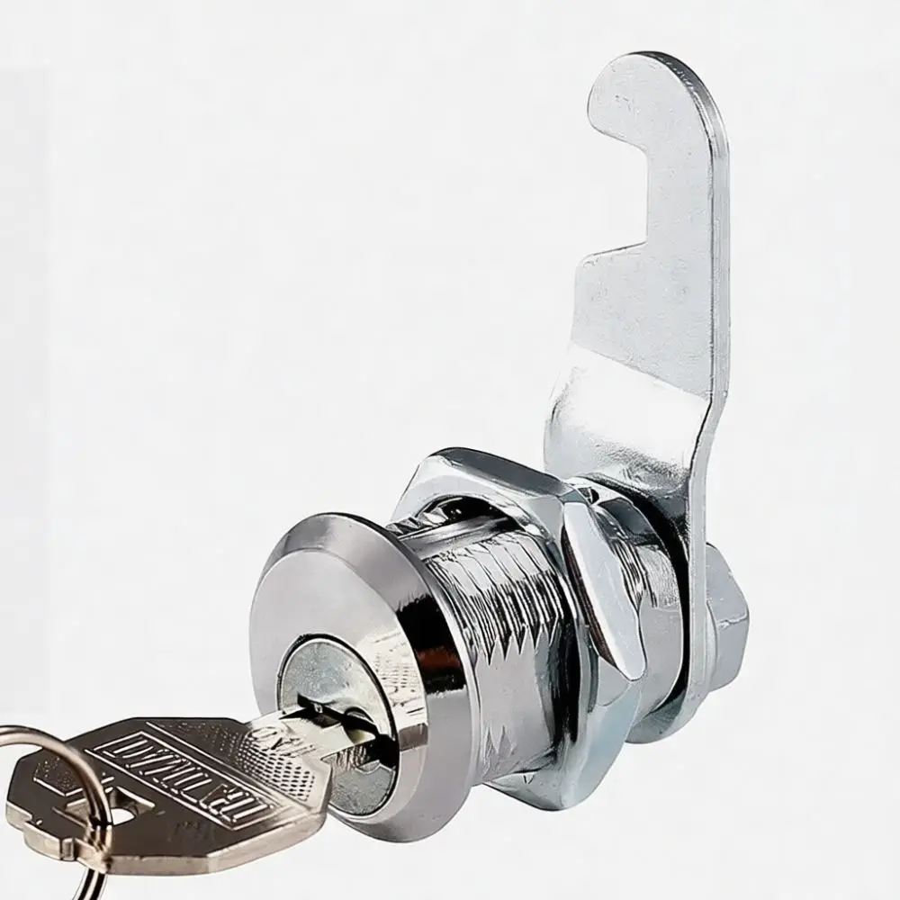 Universal Cam Lock For Cabinet Drawer Locker Security Replacement Metal Cylinder Iron Key Furniture Hardware Accessory