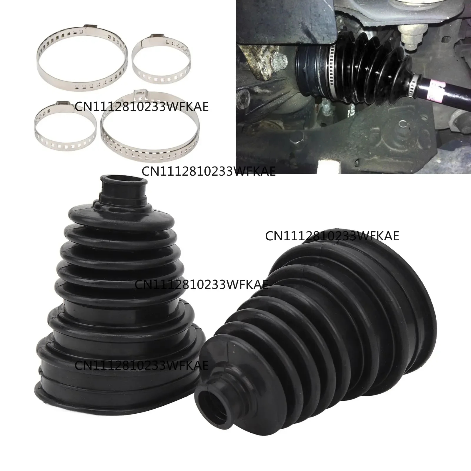 2pcs CV Boots Universal Constant Velocity Joint Boot Dust Cover Set Highly Flexible CV Boots for Cars