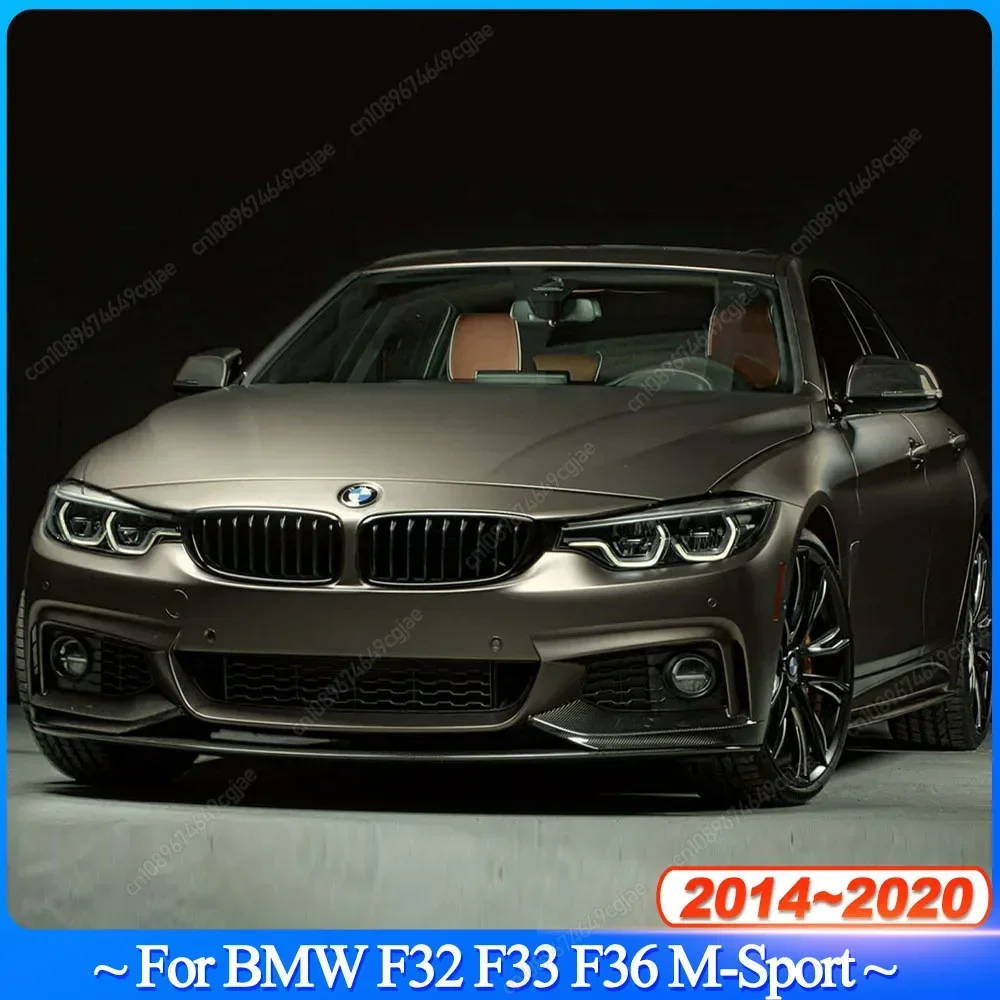 Car Front Bumper Lip Diffuser Splitter Cover For BMW 4 Series F32 F33 F36 M-Sport 420i 430i 420d M440i 2014-2020 Black Tuning