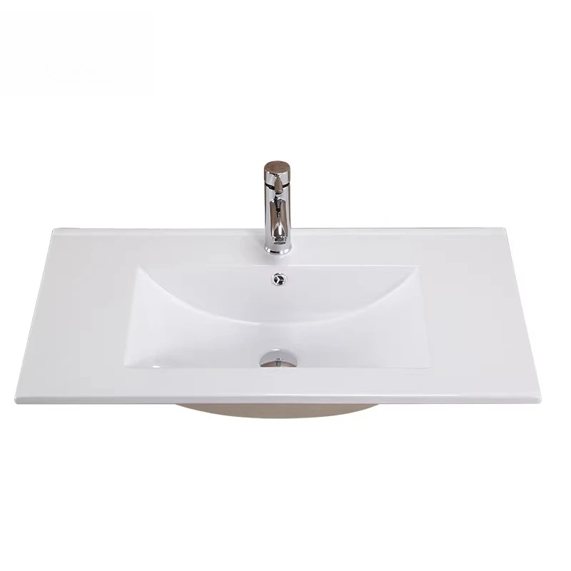 

Rectangle thin edge basin ceramic face bathroom hand wash face semi-embedded balcony laundry basin