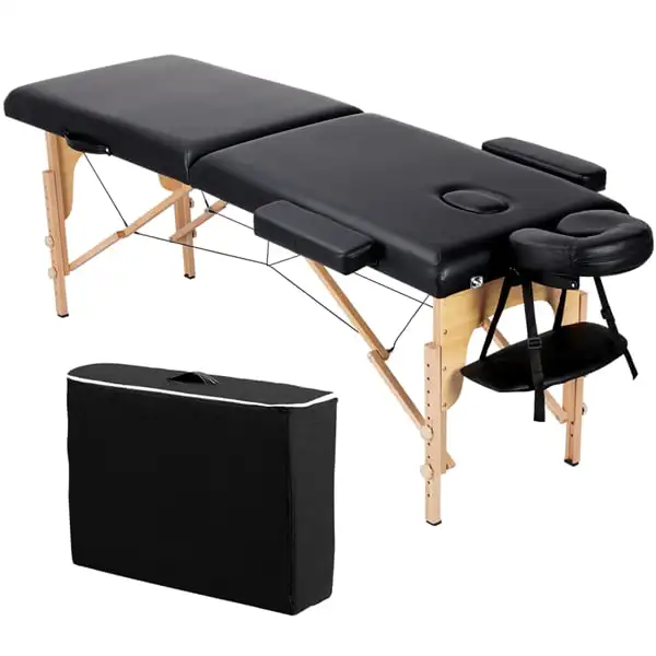 84'' 2 Section Portable Massage Table Professional Facial Bed  Esthetician Lash Beds Ergonomic Folding - Adjustable Height us
