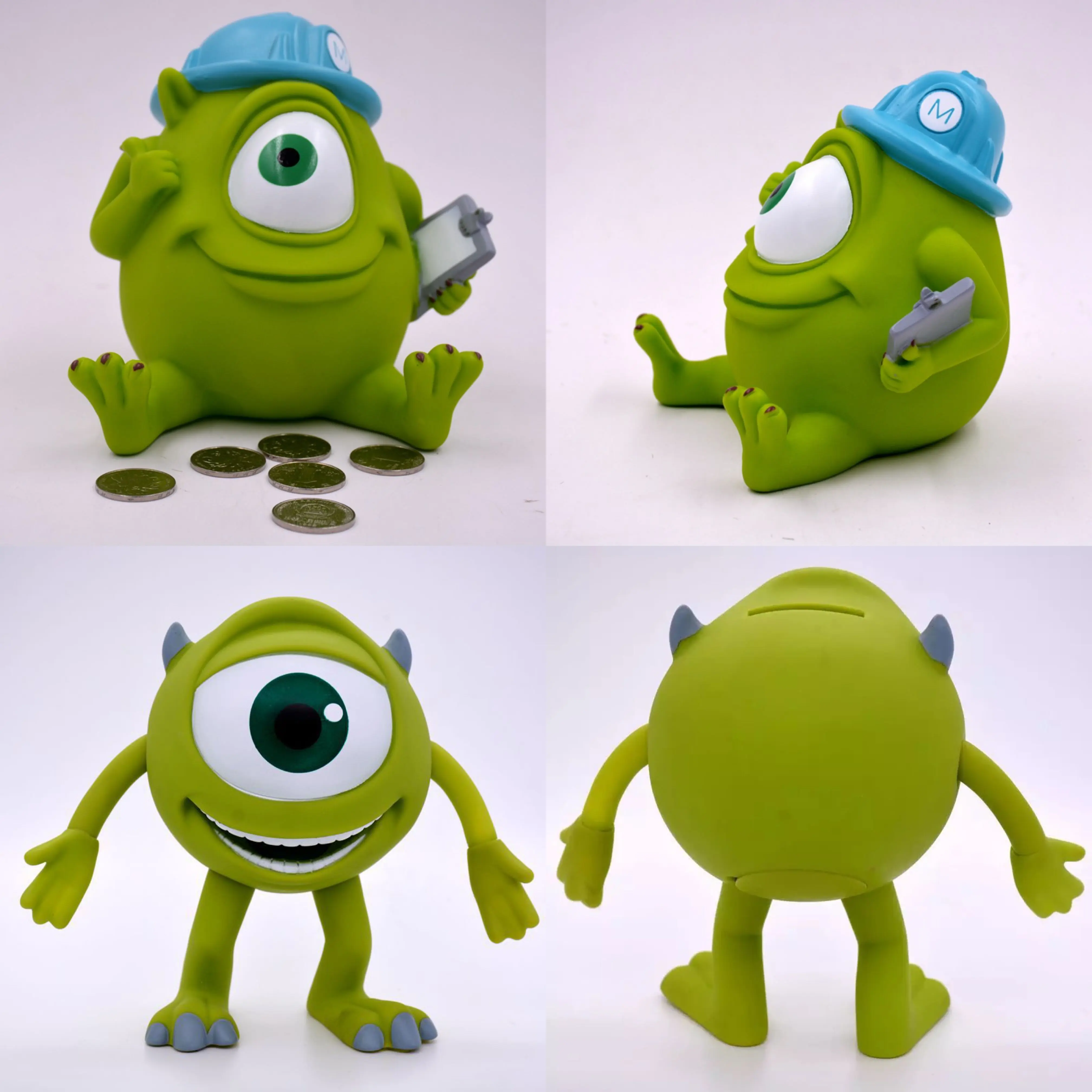 2styles Disney Monsters University Mike Wazowski Mr Q Money Pot Piggy Bank One Eyed Ornament Figure Model Toys Collection Doll