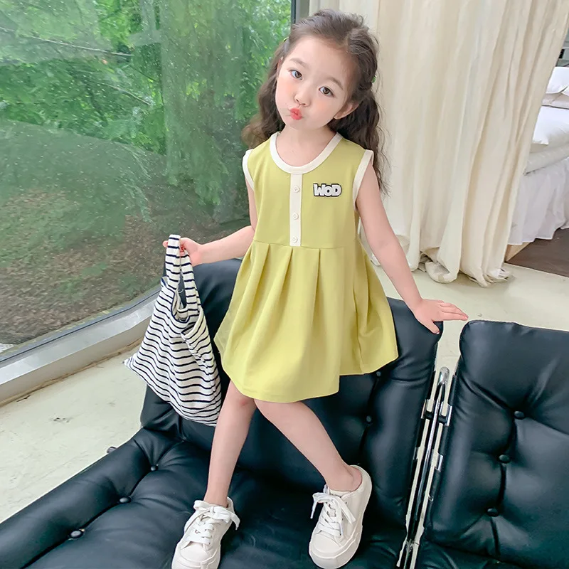 Girls' Dress Summer 2024 New Girl's Treasure Princess Dress Fashionable Children's Clothing Dopamine Summer Dress Girls' Dress