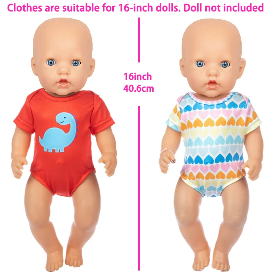 การ์ตูนไดโนเสาร์ชุดว่ายน้ําสําหรับตุ๊กตาอเมริกัน 18 นิ้ว l & 43 ซม.ตุ๊กตาเด็กทารกตุ๊กตาอุปกรณ์เสริม, รุ่นของเราสาวของเล่น
