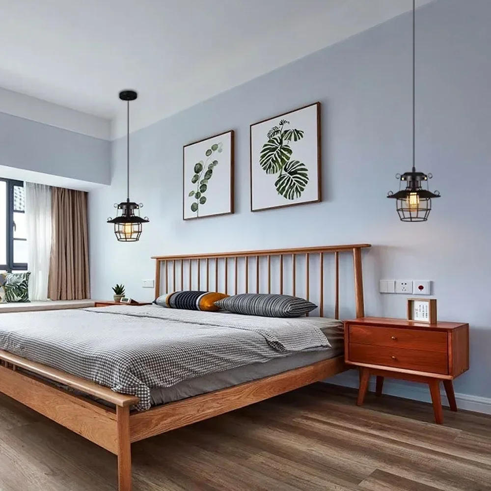 

Retro Nostalgic Creative Industrial Restaurant Chandelier Bar Aisle Corridor Hanging Lamps Dining Bedroom Pendant Light