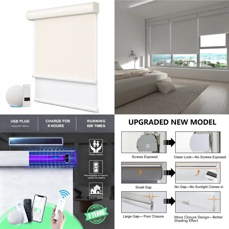 for Intelligent Automatic Blackout Roller Blinds  Office Smart Motorized Window Shades Durable Quality Assurance