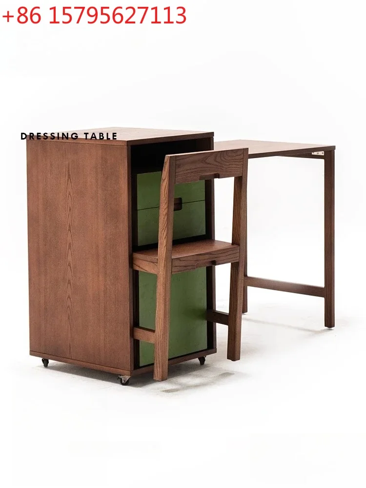 

Rubik's cube chest desk modern retro three-bucket cabinet multi-functional folding desk to the living room light luxury