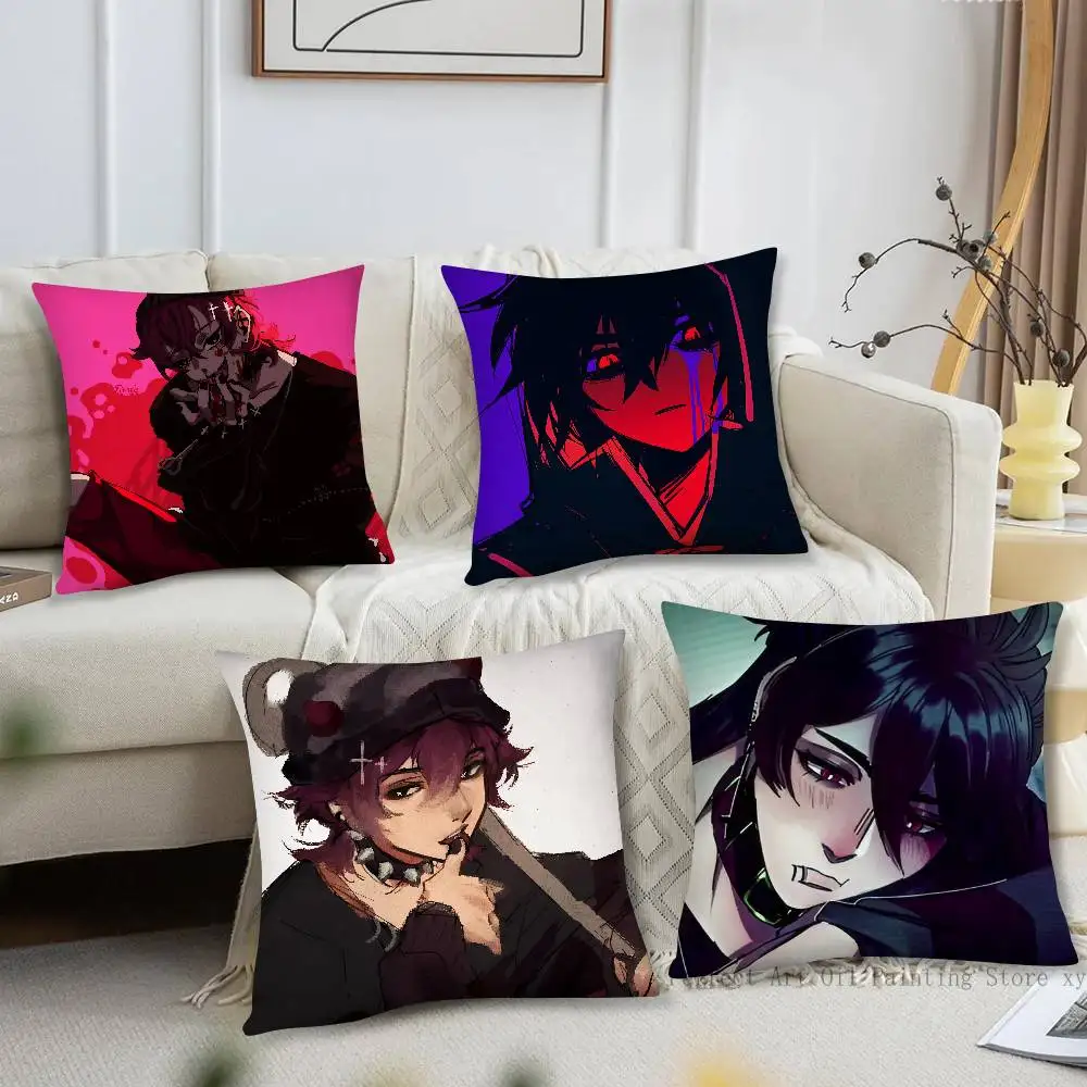 1pc K-Killer Chat Ronin Misaki Pillow Case Fashion Square Pillowcase Bedroom Sofa Room Ins Decoration Leisure