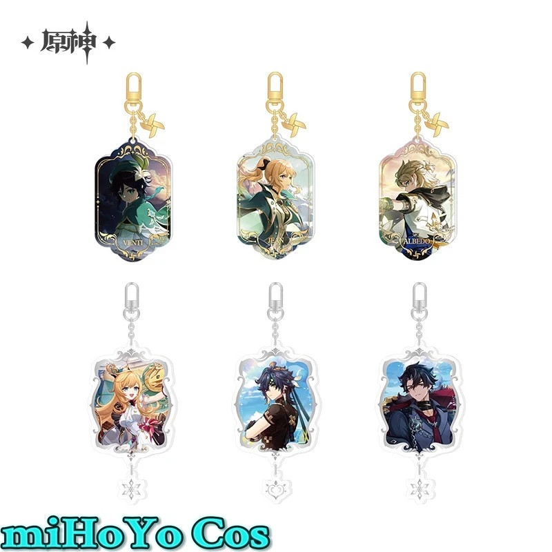 

[Genuine] miHoYo Game Genshin Impact Neuvillette Arlecchino Acrylic Pendant Cosplay Cartoon Anime Keychain Halloween Gift