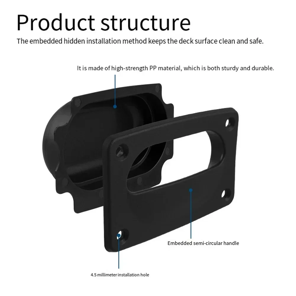 Marine Floor Buckle Embedded Pull Buckle Yacht Rectangular Handle Hatch Drawer Hatch Cover Handle Accessories