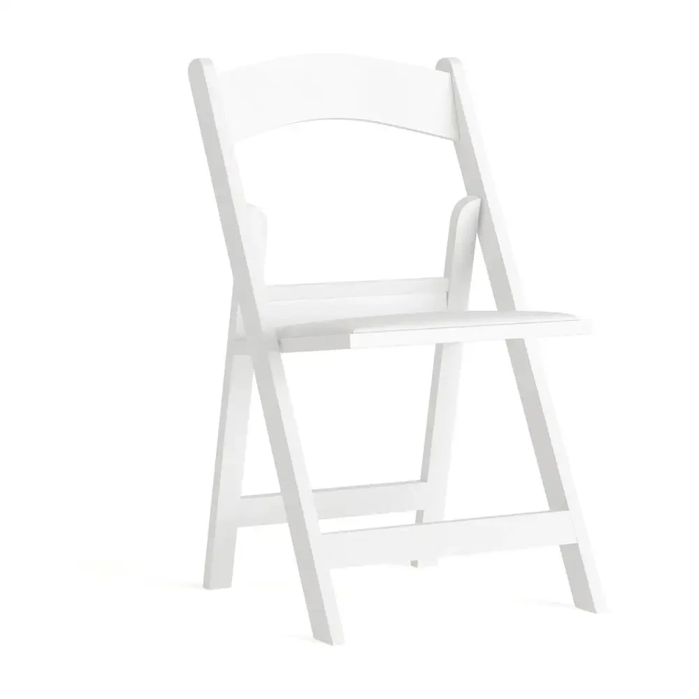 800LB Weight Capacity Commercial Grade Resin Folding Chair White Comfortable Event Chair Light Weight Portable Solution Indoor