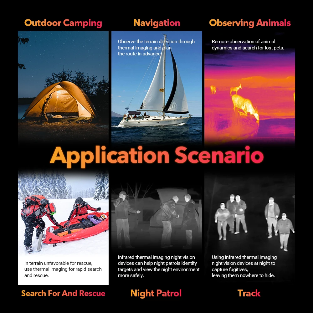 AI15 Monocular Thermal Imager 1-8x digital zoom for Hunting Thermal Vision Professional Outdoor Hunting Long Range Observation