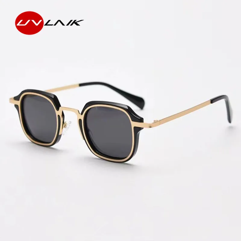 UVLAIK Metal Punk Sunglasses Women Luxury Brand Vintager Sun  display picture 3