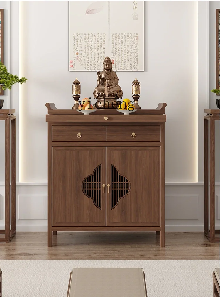 New Chinese Style Altar  Burner Table Household Solid Wood Buddha Shrine Living Room God of Wealth Gong Console Table Sets