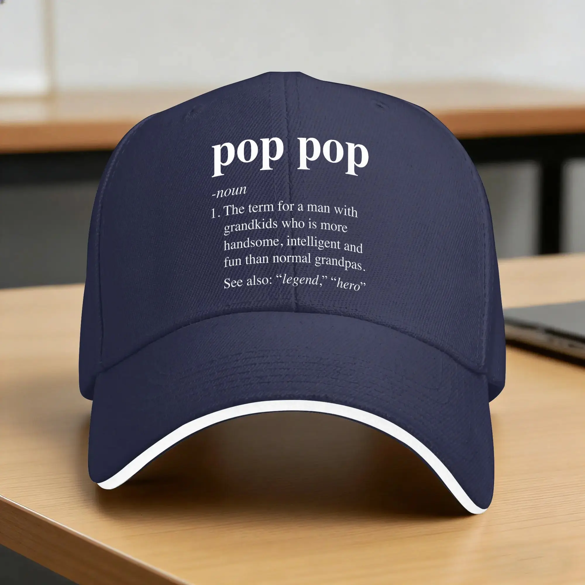 Pop Definition For Grandfather  Hunting Camping Hip Hop Hats For Men Women Sun Visor  y2k Retro Baseball Caps