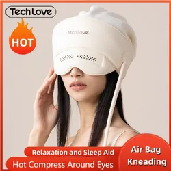 Tech Love Head and Eye Massager Head Scalp Massage Heating Eye Hot Compress Help Sleep Head Relaxation and Headach Relief