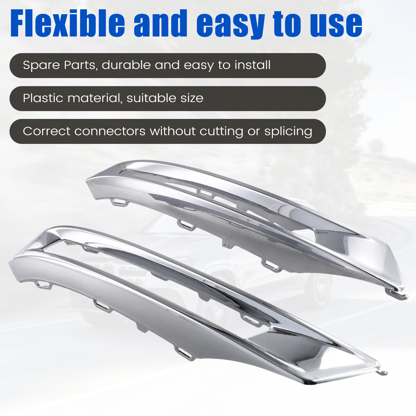 

1 пара накладок на передний бампер, крышка решетки противотуманных фар 2048853974 2048854074 для Mercedes Benz GLK 15-16 2048854074 2048853974