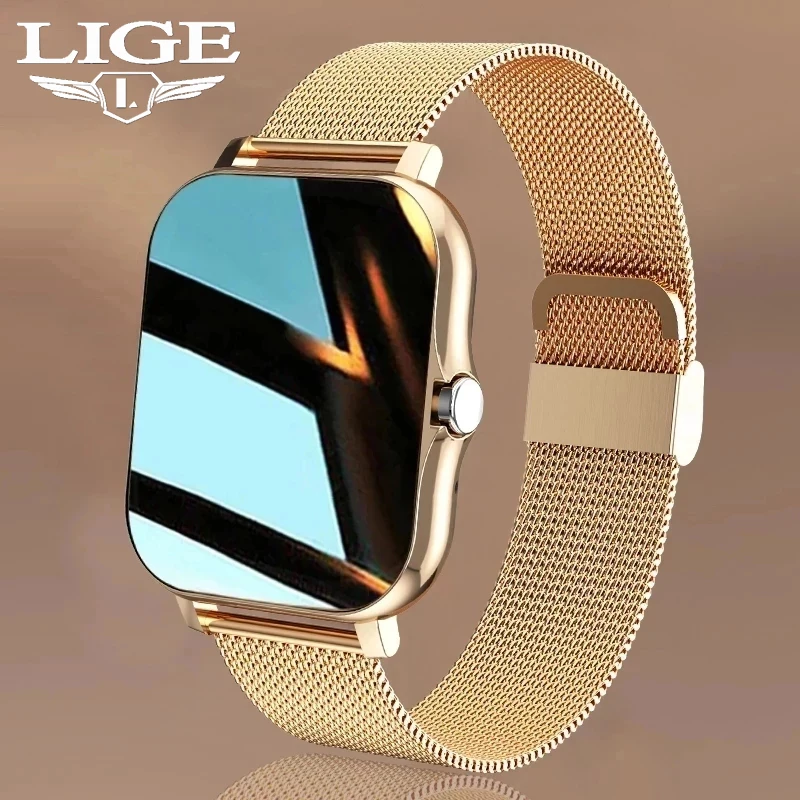 LIGE 2024 Smart Watch For Men Women For All Smartphone Connections Smart Watch Bluetooth Call Men Waterproof Digital Smartwatch