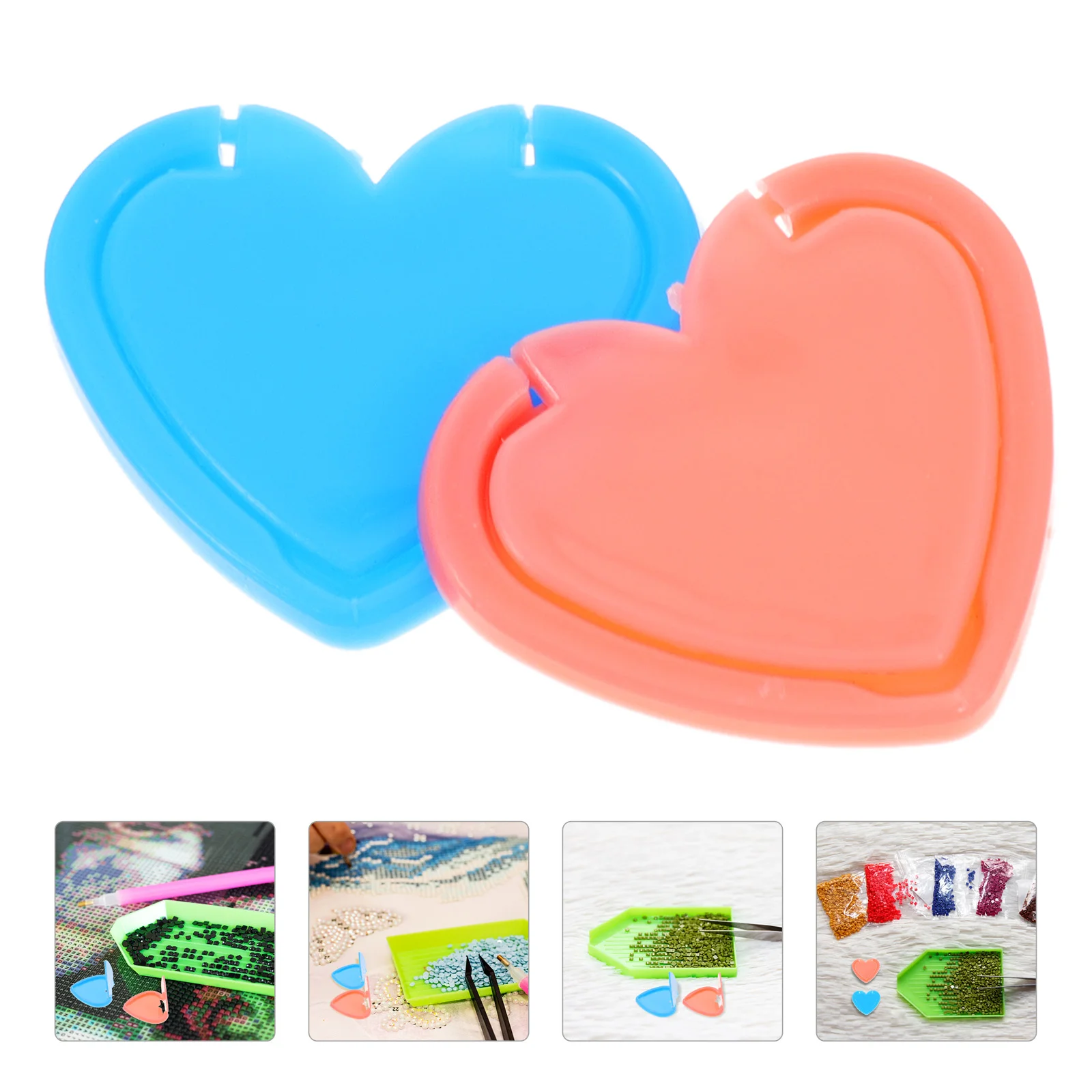 2 Pcs Button Cover Accessories Light Pad Plastic Protector Heart Shaped